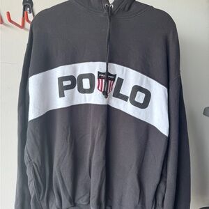 Ralph Lauren Black and White Men's Hoodie
